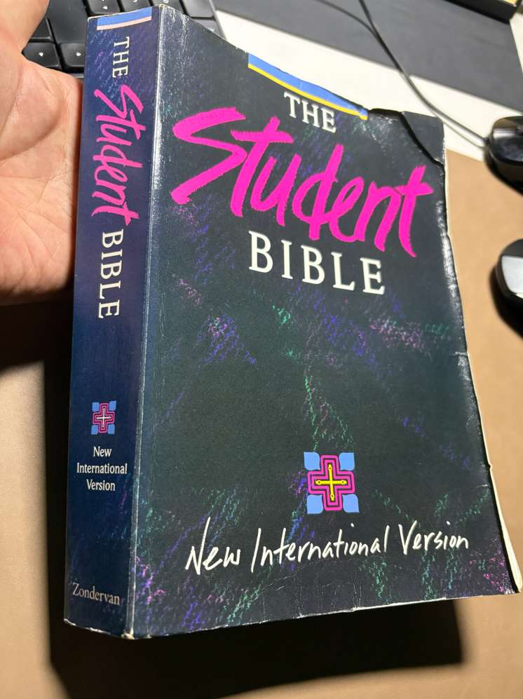 1996, Study Bible from HR.G. 30년이 된 영어성경 선물